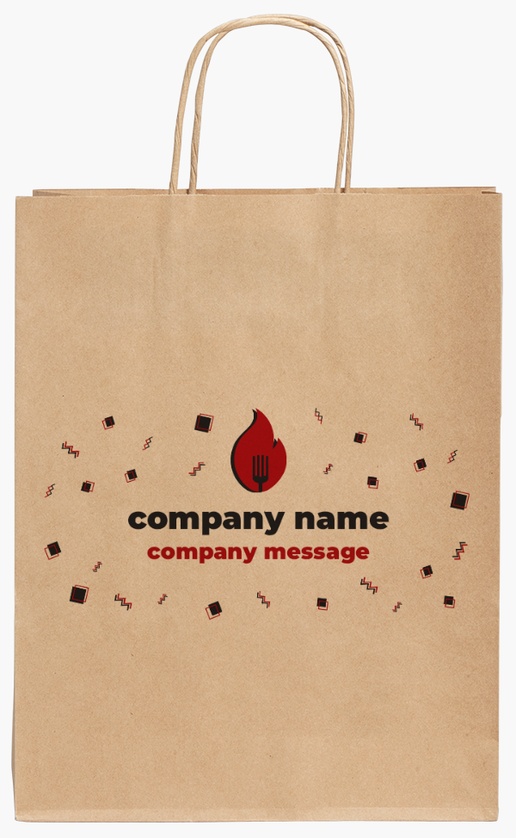 Design Preview for Design Gallery: Food Service Standard Kraft Paper Bags, 24 x 11 x 31 cm