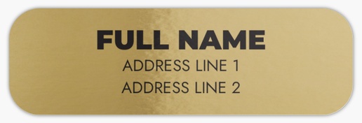 Design Preview for Birthday Return Address Labels Templates, Gold