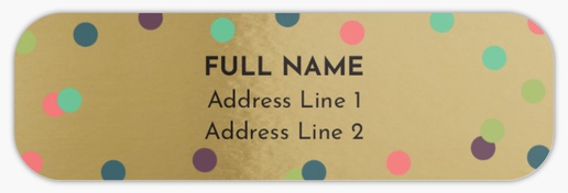 Design Preview for Design Gallery: Birthday Return Address Labels, Gold