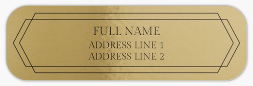 Design Preview for Travel & Accommodation Return Address Labels Templates, Gold