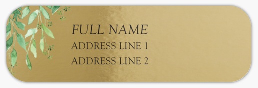 Design Preview for Design Gallery: Bridal Shower Return Address Labels, Gold