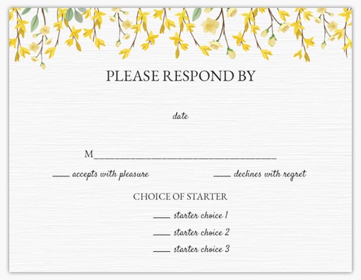 Design Preview for Design Gallery: Rustic Wedding RSVP Cards, 5.5" x 4" Flat