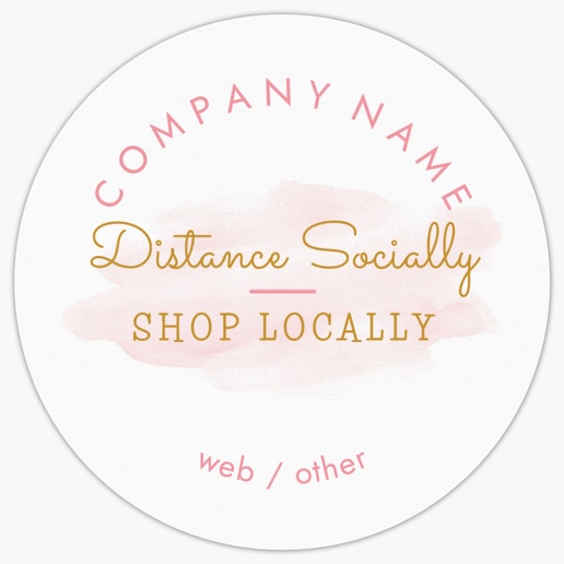 A covid support local business white pink design