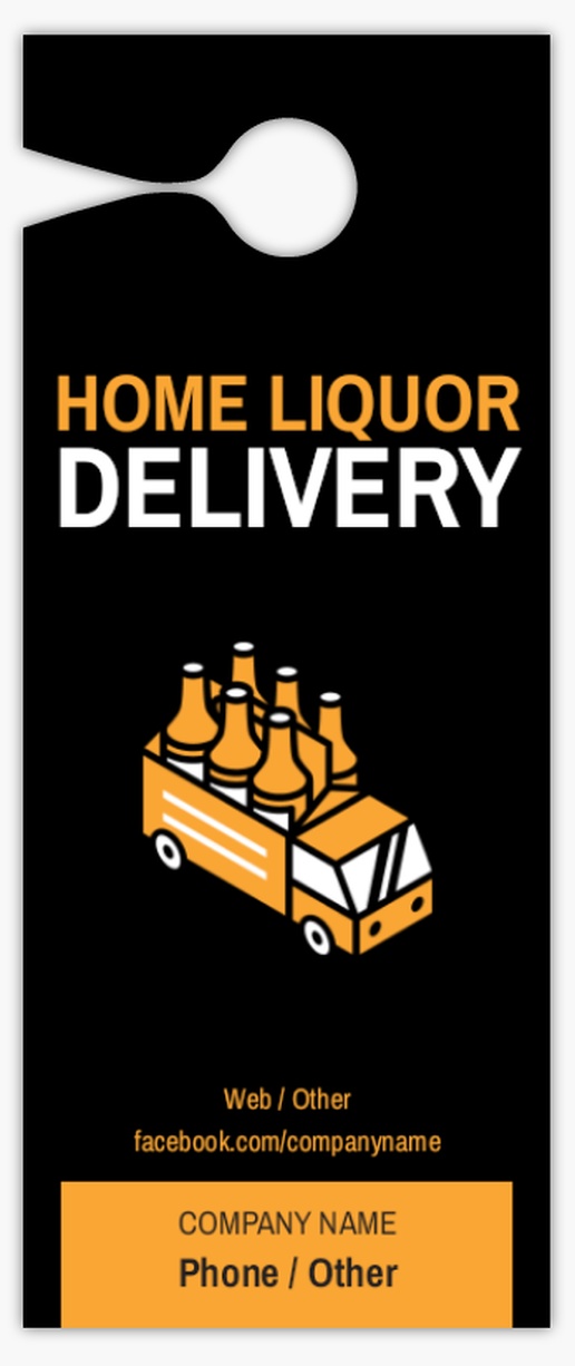 A social distance beer delivery black yellow design