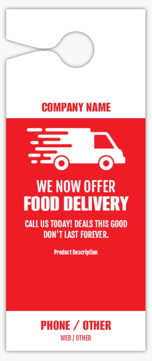 A safe delivery delivery white red design