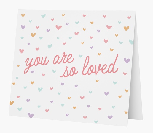 Design Preview for Valentine's Day Personalized Note Cards Templates, Folded 5.5" x 4"