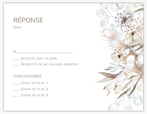 Aperçu du graphisme pour Galerie de modèles : Cartes de réponse de mariage, Automne, 5.5" x 4" Flat