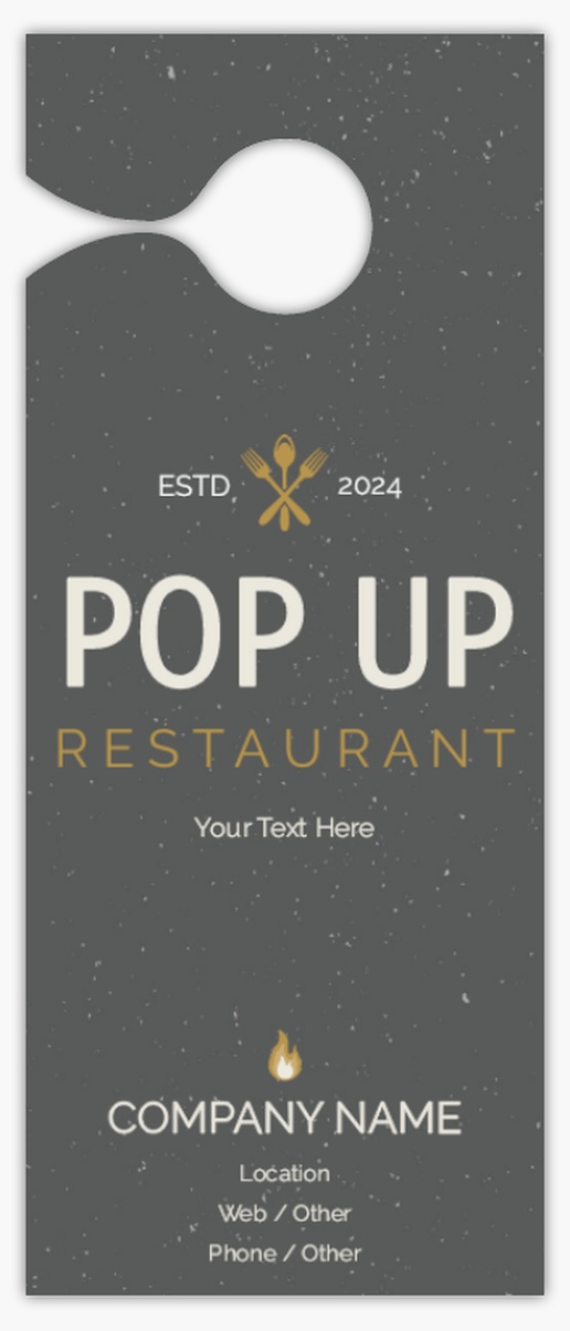 A pop up restaurant corona virus gray design for Modern & Simple