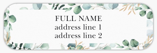 Design Preview for Travel & Accommodation Return Address Labels Templates, White Paper