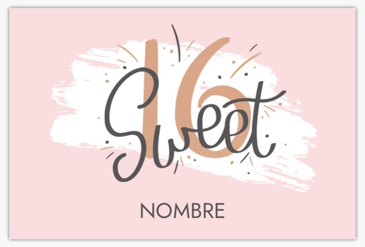 Un moderno sweet 16 tipografía diseño blanco rosa para Adolescentes