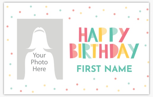 A bright photo blue pink design for Birthday with 1 uploads