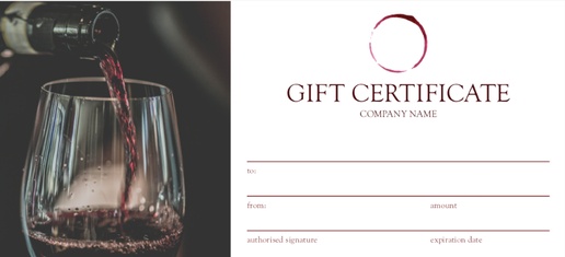 Design Preview for Design Gallery: Off Licences & Wine Merchants Gift Certificates