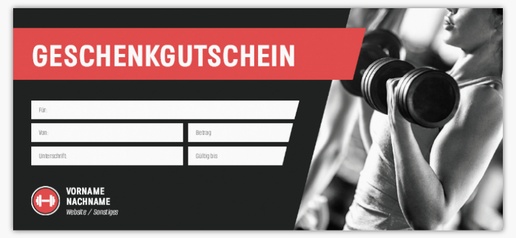 Designvorschau für Designgalerie: Gutscheinkarten Sport & Fitness