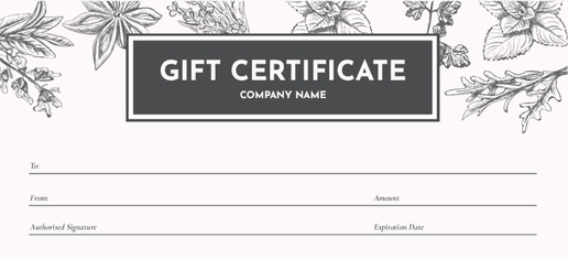 Design Preview for Food Catering Gift Certificates Templates