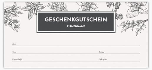 Designvorschau für Designgalerie: Gutscheinkarten Essen & Trinken
