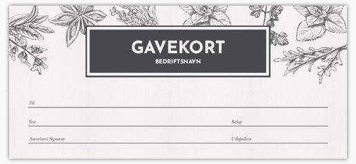 Forhåndsvisning av design for Designgalleri: Mat og drikke Gavekort