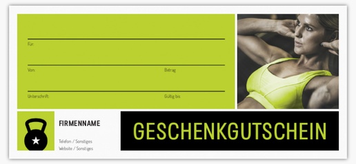 Designvorschau für Designgalerie: Gutscheinkarten Sport & Fitness