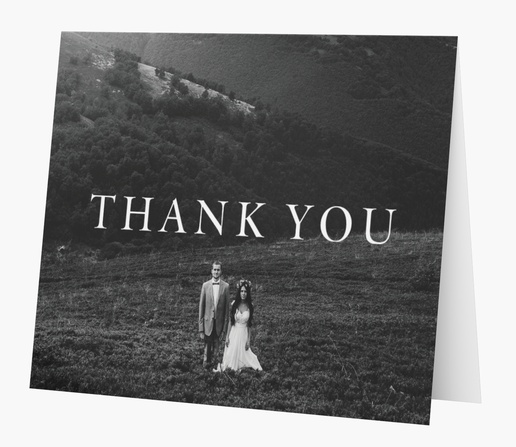 A wedding thank you simple white design for Photo with 1 uploads
