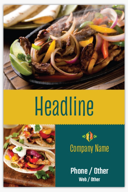 Design Preview for Food & Beverage Signicade® Templates