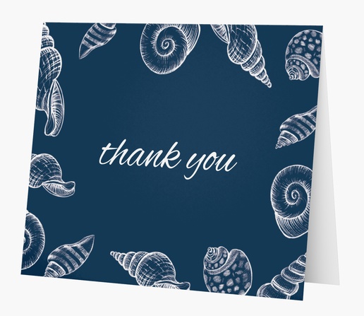 Design Preview for Design Gallery: Nautical Custom Thank You Cards, Folded 5.5" x 4"
