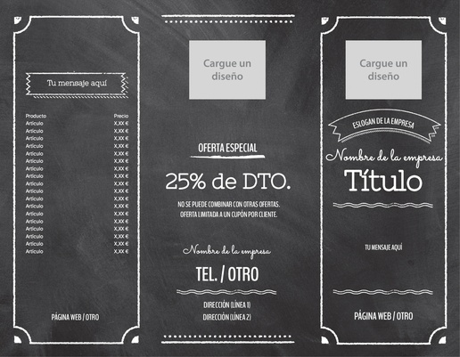 Un insignia restaurante diseño negro gris para Menús con 2 imágenes