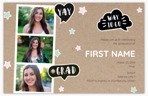 A funandfresh 3 picture black brown design for Graduation Party with 3 uploads