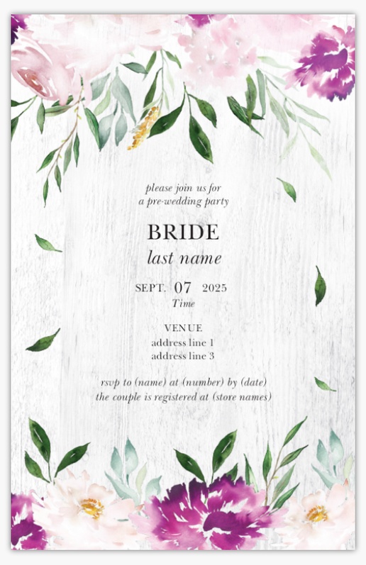 Design Preview for Rustic Invitations & Announcements Templates, 4.6” x 7.2” Flat