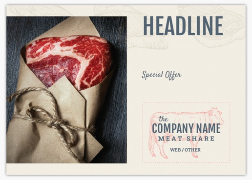 Design Preview for Design Gallery: butchers Postcards, A6