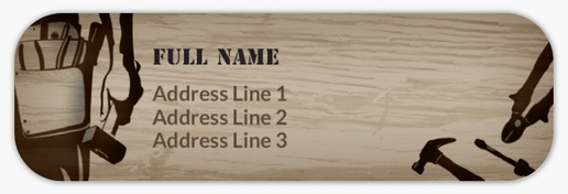 Design Preview for Carpentry & Woodworking Return Address Labels Templates, White Paper