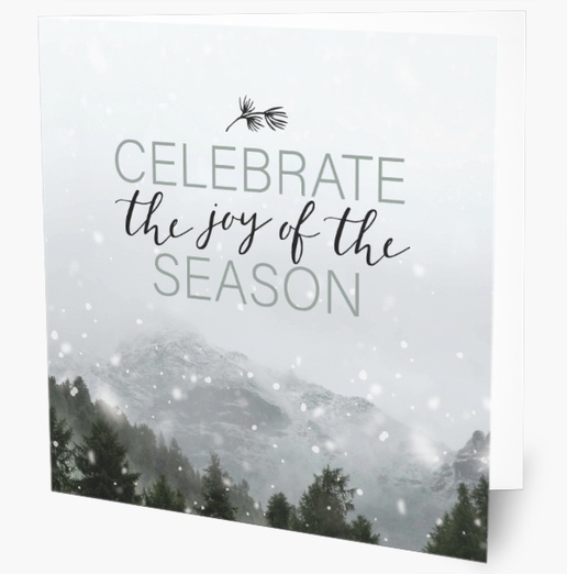 Un paisaje de invierno celebrar la alegría de la temporada diseño blanco gris para Días festivos