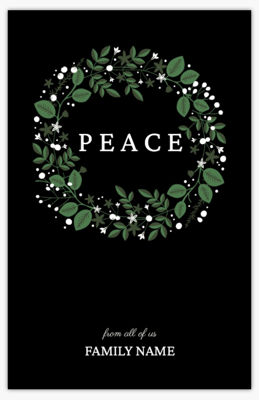 A wreath with black background greenery black gray design for Holiday
