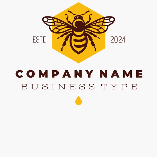 A honey bees brown orange design for Modern & Simple