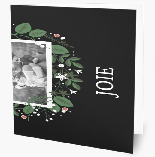 Aperçu du design pou rGalerie de modèles : Cartes de Noël, Colombes et paix, Pliées 5.5 x 5.5 po 