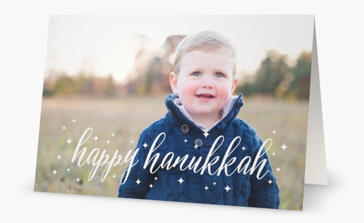 Design Preview for Hanukkah Cards: Designs and Templates, Folded 4.6" x 7.2" 