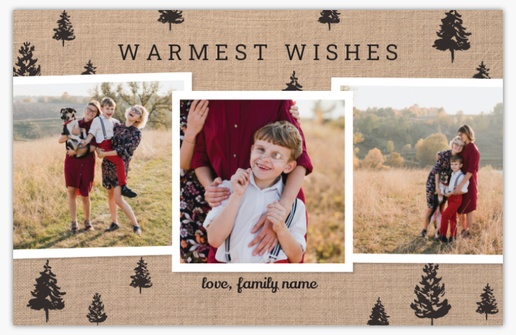 Design Preview for Trees & Wreaths Christmas Cards Templates, Flat 4.6" x 7.2" 