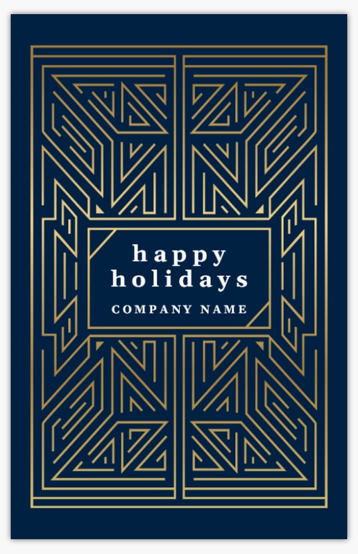 A happy holidays gold blue green design for Using Your Logo