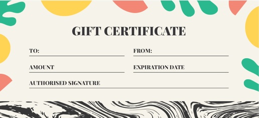 Design Preview for Organic Food Stores Gift Certificates Templates