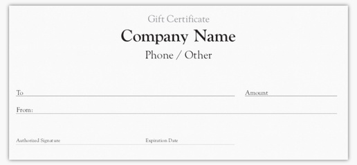 Design Preview for Design Gallery: Conservative Gift Vouchers