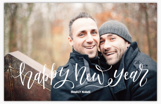 A typography handwriting white design for New Year with 1 uploads