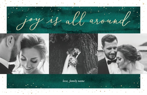 Design Preview for Design Gallery: Newly Married Christmas Cards, Flat 4.6" x 7.2" 