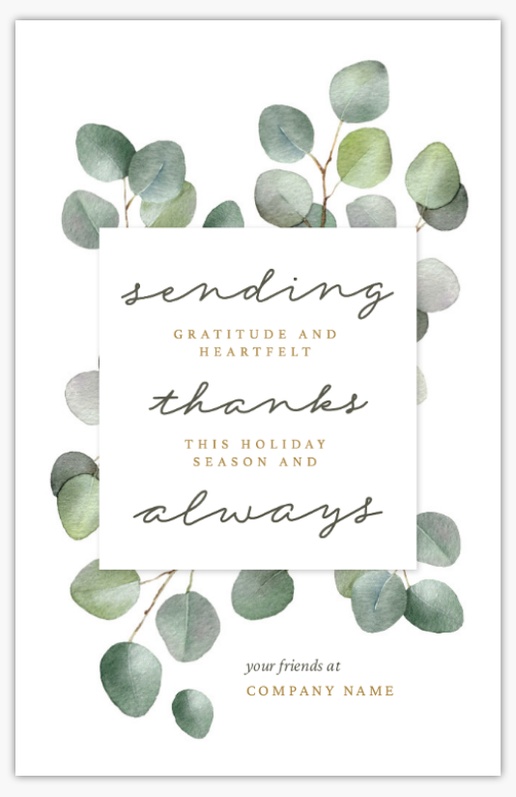 A sending gratitude and heartfelt thanks this holiday season and always sending gratitude white gray design for Business