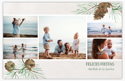 Un 3 fotos vacaciones rústicas diseño blanco crema para Días festivos con 5 imágenes