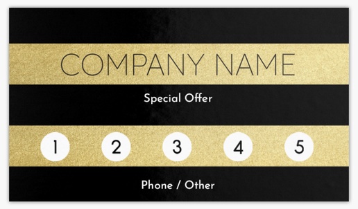 A hair salon gold black cream design for Loyalty Cards