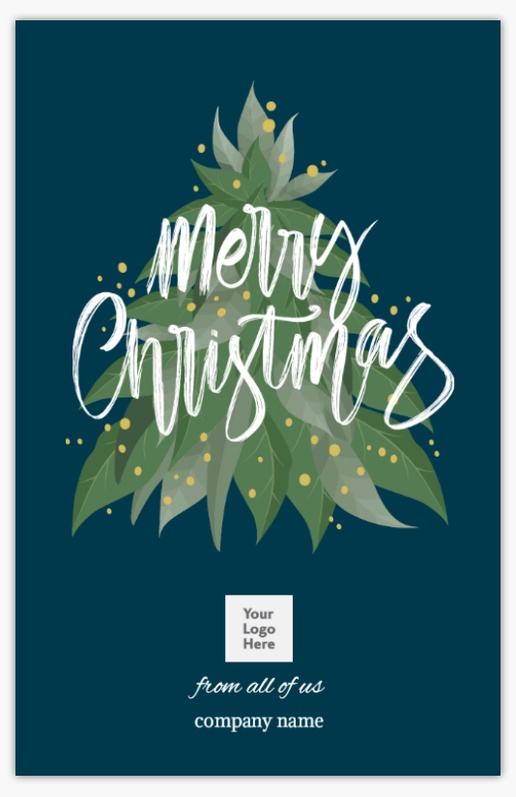 A 1 picture christmas tree blue green design for Using Your Logo with 1 uploads