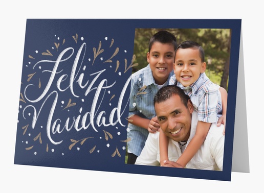 Un foto letras pintadas a mano diseño azul gris para Navidad con 1 imágenes