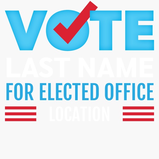 A city council america blue red design for Election
