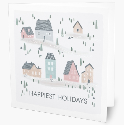 A winter town cute white gray design for Holiday
