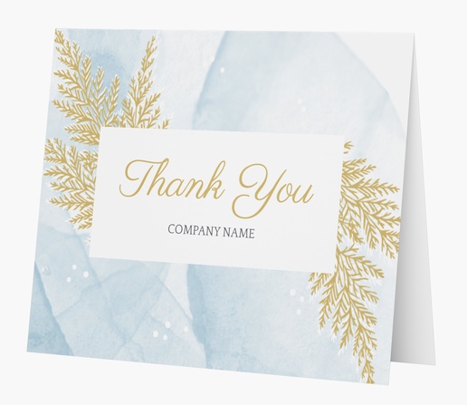 A snowy ferns gold and blue gray white design for Holiday