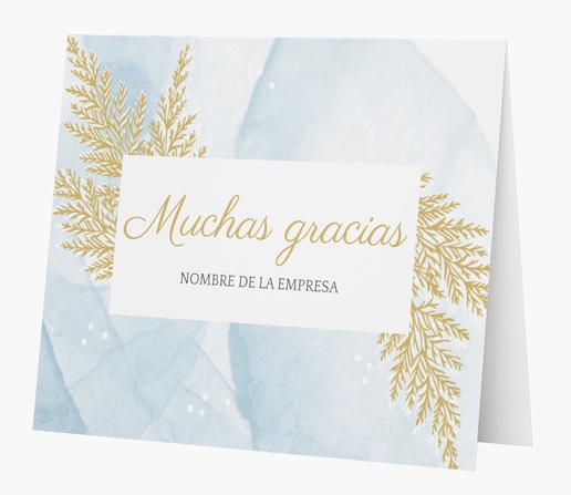Un helechos nevados dorado y azul diseño gris blanco para Días festivos