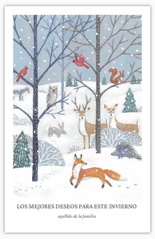Un animales de invierno animales diseño blanco azul para Días festivos